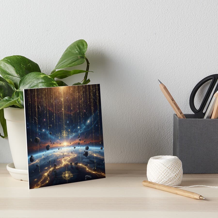 Cosmos math rain Art Board Print