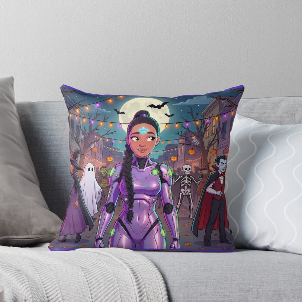 Shadow Frequency Throw Pillow